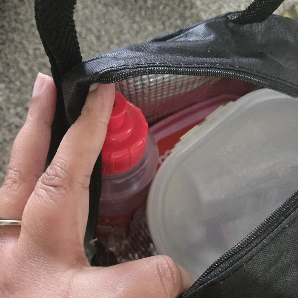 Black Insulated Lunch Bag